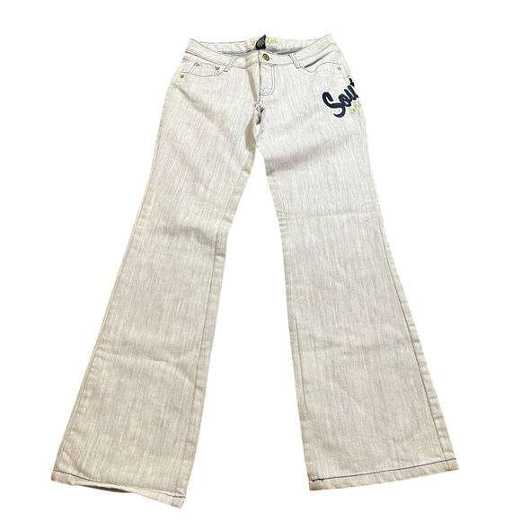Vintage Y2K Womens SouthPole Jeans Why We Rock Gray Denim Bootcut Flare 30 - Picture 1 of 11